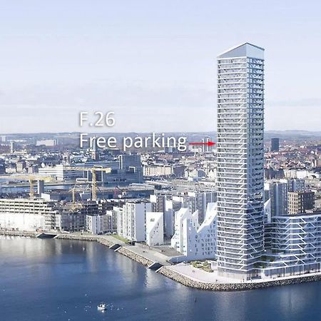 26-Etage Lejlighed Med Utrolig Havudsigt Arhus Bagian luar foto