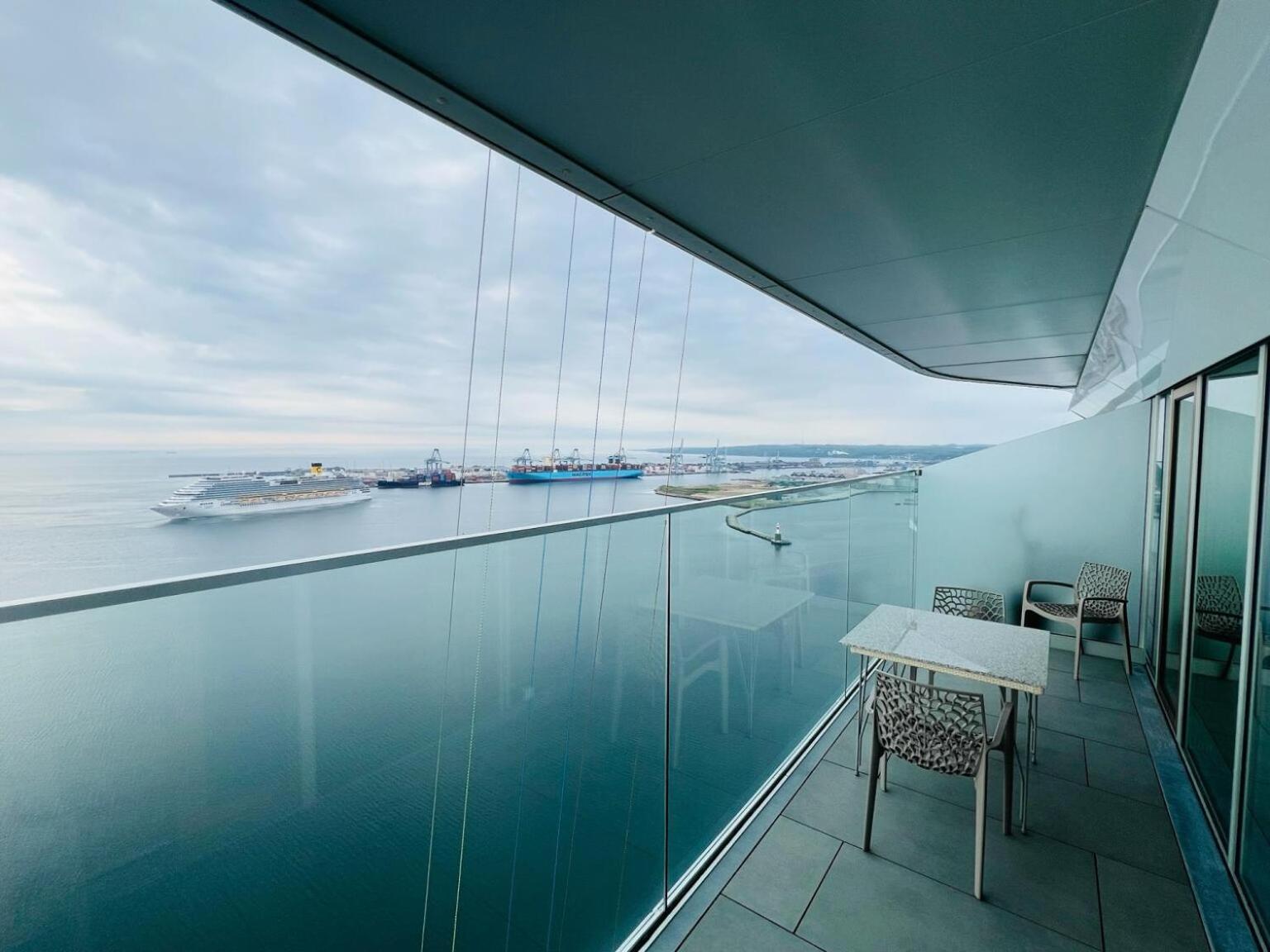 26-Etage Lejlighed Med Utrolig Havudsigt Arhus Bagian luar foto