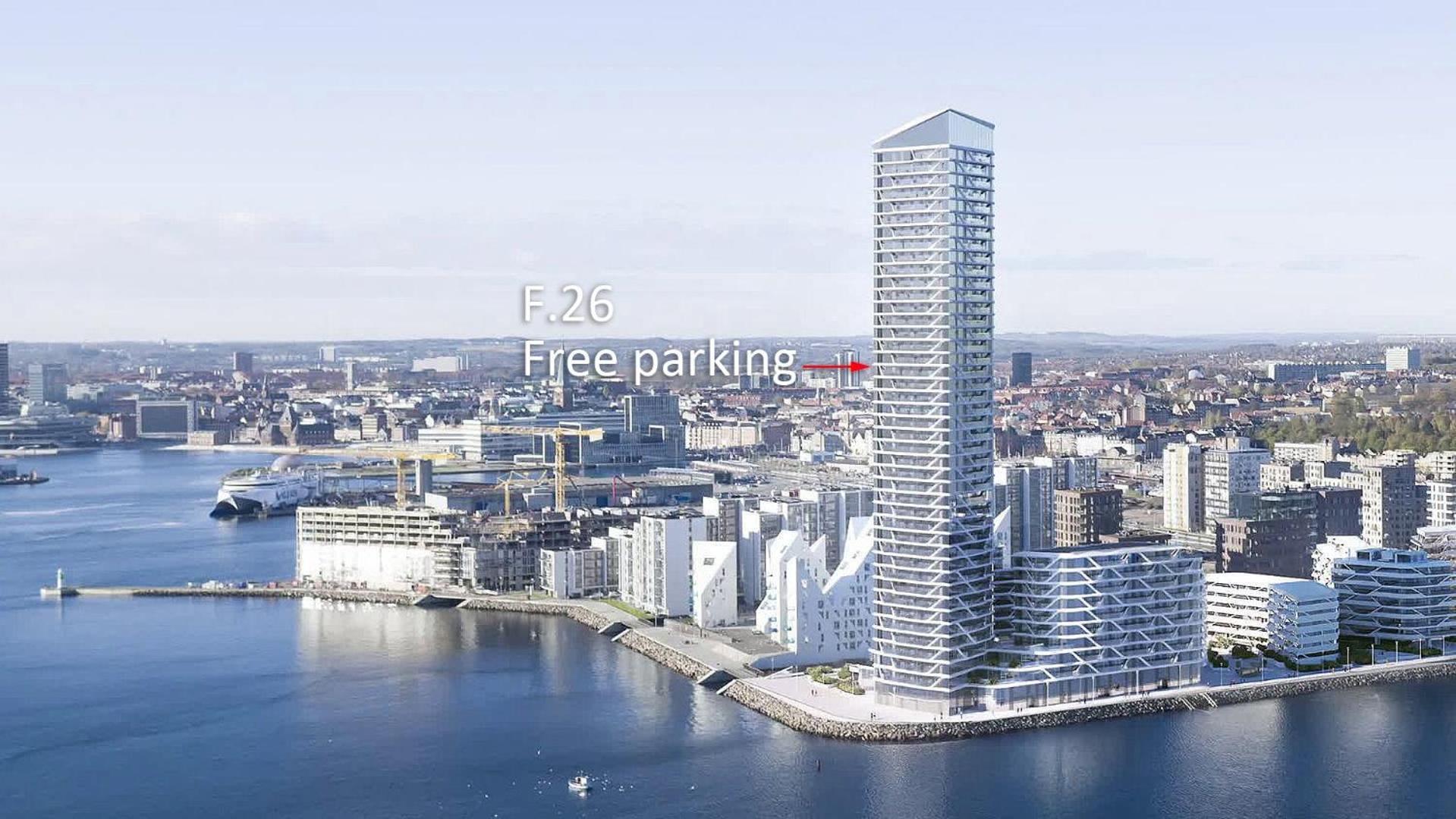 26-Etage Lejlighed Med Utrolig Havudsigt Arhus Bagian luar foto